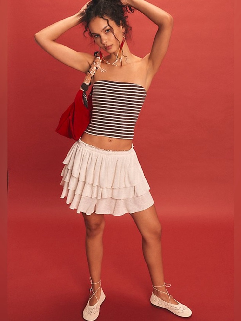Free People Free-est Mila Skort in Cream Sprinkle XS